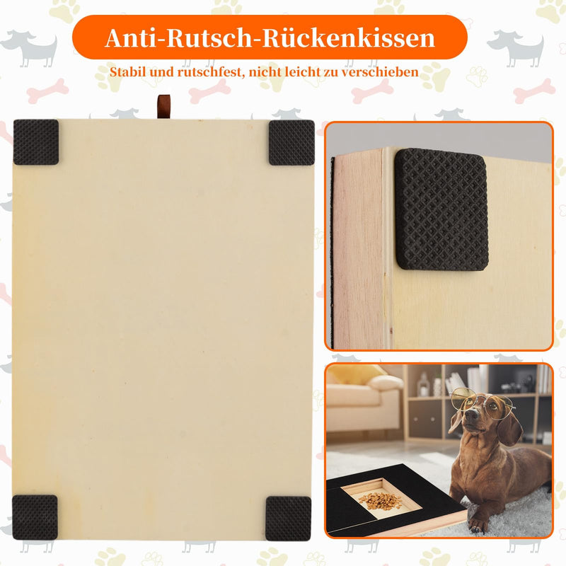 Scratching Board for Dogs with Treat Box 35x25x3cm, Scratch Pad for Nails, Stress-Free Pet Nail File Board, Alternative Claw Grinder for Dogs Nail Care - BeesActive Australia