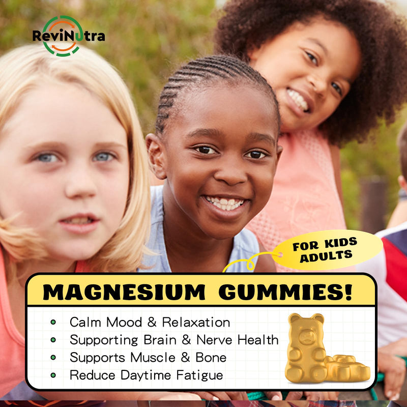 Magnesium Complex Gummies- Calm Chewable Gummies for Kids & Adults- Magnesium Glycinate Supplement-w/Omega-3, Vitamin B6, D3- Support Calm Stress Relief, Bones, Mood, Pineapple Flavor 60 Count (Pack of 1)