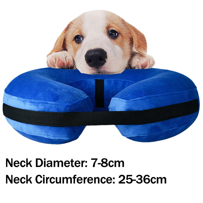 HTTDSLF Neck Brace Dog Collar, Protective Dog Collar, Dog Collar Leak Protection, Inflatable Neck Brace Dog, Neck Brace Cat Leak Protection Dog, Inflatable Neck Brace for Dogs (Blue, M) Blue - BeesActive Australia
