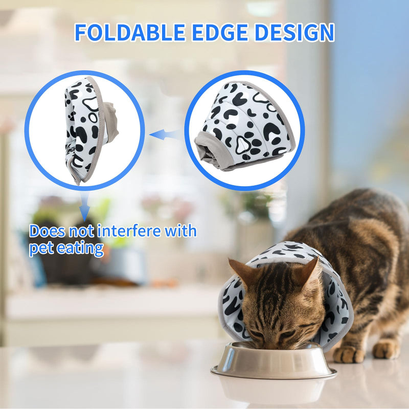 Soft cat neck collar, cat neck collar for after operations and injuries, adjustable neck collar for cats, prevents licking wounds cat collar (grey, M) grey - BeesActive Australia