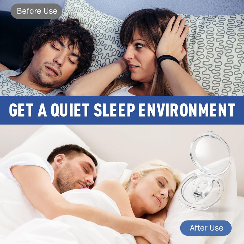 Anti Snoring Devices, Snore Stopper with Adjustable Magnet, Silicone Nose Clip Stop Snoring, Effective to Relieve Snoring, Snoring Solution for Comfortable and Quieter Sleep, Clear, M 1