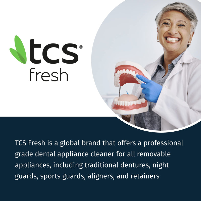 TCS Fresh Dental Appliance Cleaning Soft Bristle Toothbrush with Ergonomic Handle, 3 Pack - Denture Cleaner Brush for Retainers, Mouth Guards, and Flexible Partials (3 Toothbrushes) - BeesActive Australia