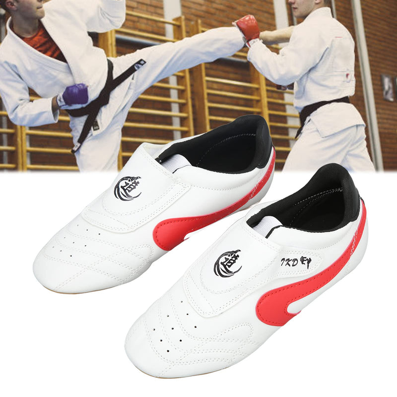 Taekwondo Shoes, Unisex Breathable Taekwondo Shoes with Red Trim for Boxing 41 Default