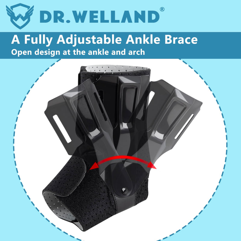 Ankle Brace with Side Stabilizers -Adjustable Ankle Support for Sprains, Sports Injuries, Plantar Fasciitis, Injury Recovery, Best Ankle Support for Running, Basketball, Volleyball (Medium) Medium - BeesActive Australia