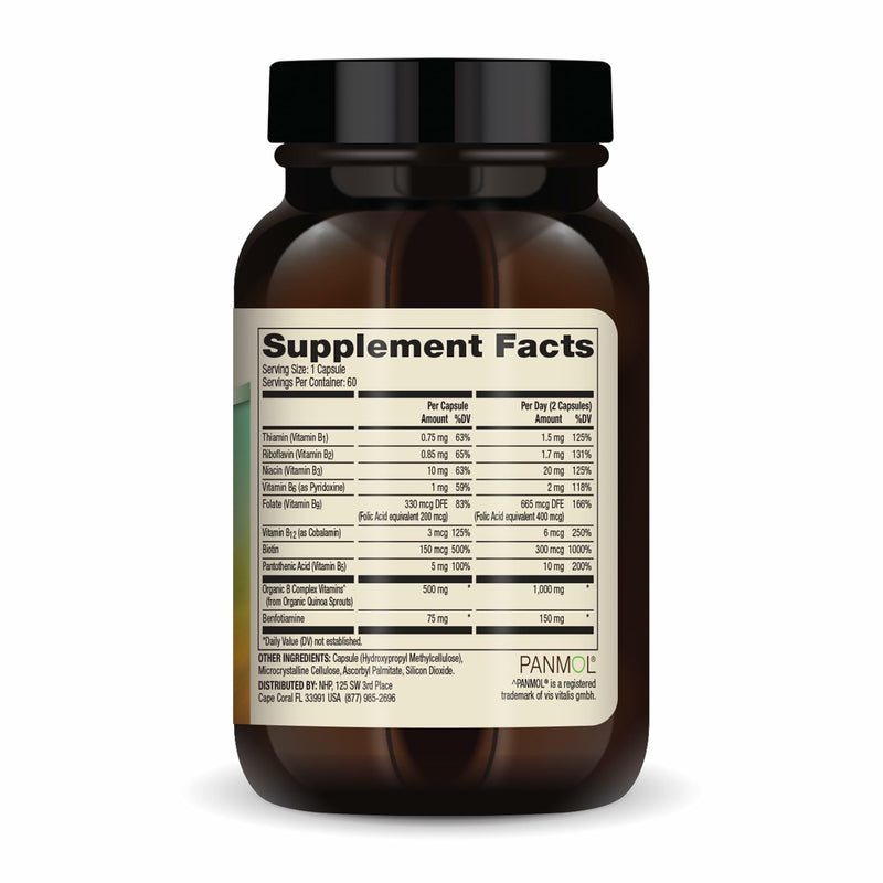 Dr. Mercola Vitamin B Complex with Benfotiamine, 60 Capsules (30 Servings) | Supports Cellular, Brain, and Immune Health, All 8 B Vitamins with Benfotiamine, Non-GMO, Gluten-Free, and Soy-Free 60 Count (Pack of 1)