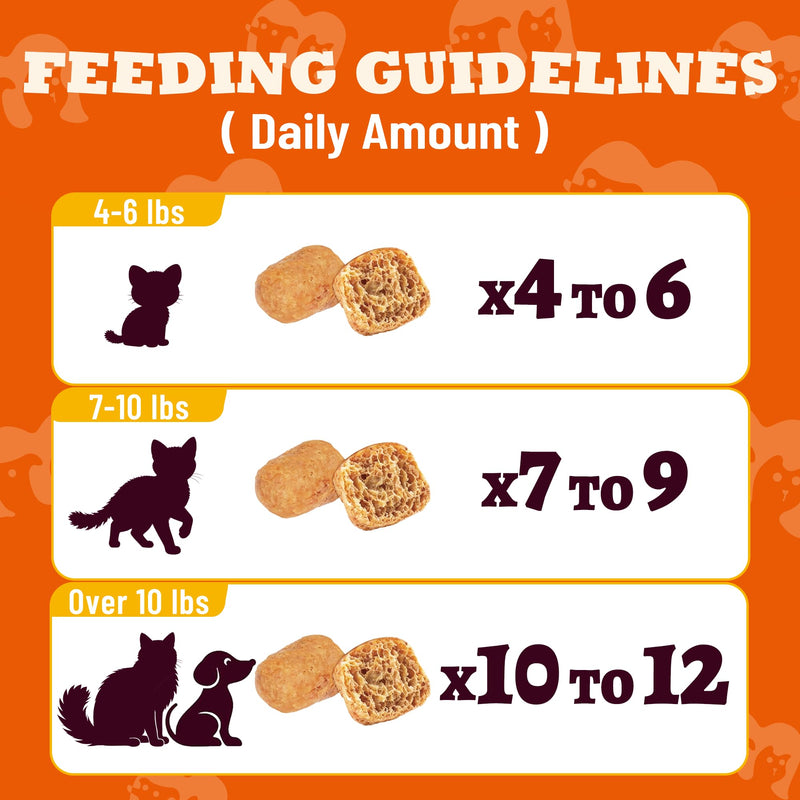13.05oz Dental Treats for Cats & Small Dogs - Healthy Cat Teeth Cleaning Treats for Freshens Breath and Controls Tartar - Crunchy Dental Chews for Puppy Training Snacks