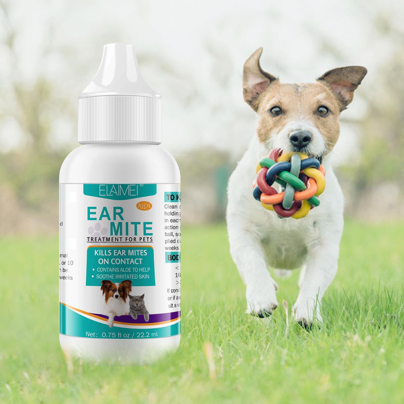 JSBNQRMZ Ear mite oil for dogs and cats 22 ml, ear drops for dogs, mite spray for dogs, gentle care for ear mites, ear drops for mites, itching in the ear, discharge, ear drops for mites, ear cleaner - BeesActive Australia