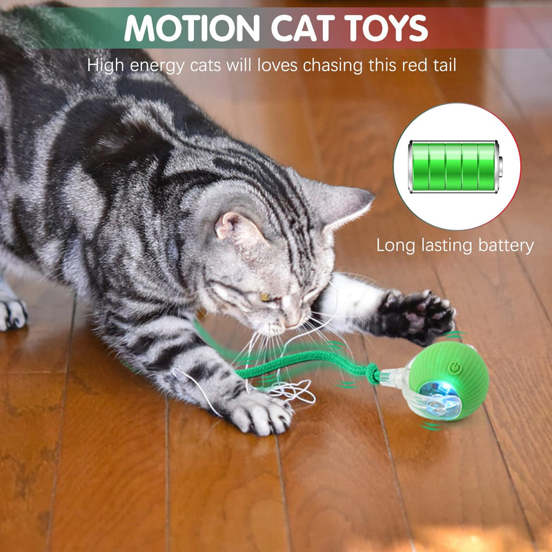 Interactive Cat Ball Toys, 360° Smart Automatic Moving Cat Balls, Self Rolling Interactive Cat Dog Ball, Electric Moving Peppy Pet Ball Toy for Indoor Cat Kitten Exercise to Keep Them Busy (3 Pcs) - BeesActive Australia