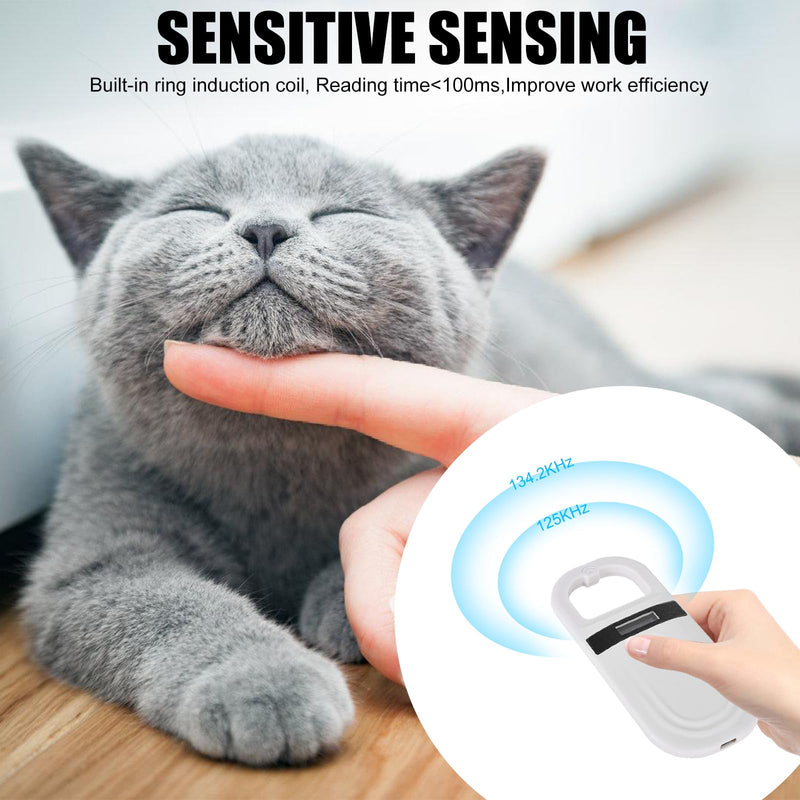 Pet ID reader, white animal chip reader, microchip reader for dogs/cats, pet microchip scanning dog microchip scanner, pet ID pet scanner pet chip reader for animal tracking - BeesActive Australia