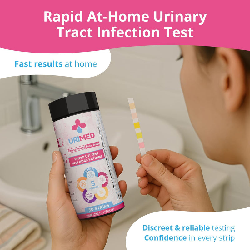 5-in-1 UTI Test Strips ‚Äì Full Panel Test for Women, Men & Kids ‚Äì Leukocytes, Nitrite, pH, UTI Severity (Protein) & Ketones ‚Äì Identify Urinary Tract Infections at Home ‚Äì 50 Strips UTI Kit - BeesActive Australia
