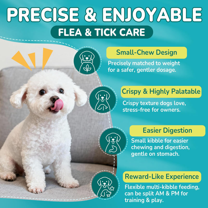 Woyamay Cat & Dog Flea and Tick Prevention Bundle, 500 Crunchy Dual-Texture Chews Each, Natural 4-in-1 Flea Defense with Skin, Coat, Gut & Immune Support, Oral Daily Flea Treatment for Cats & Dogs