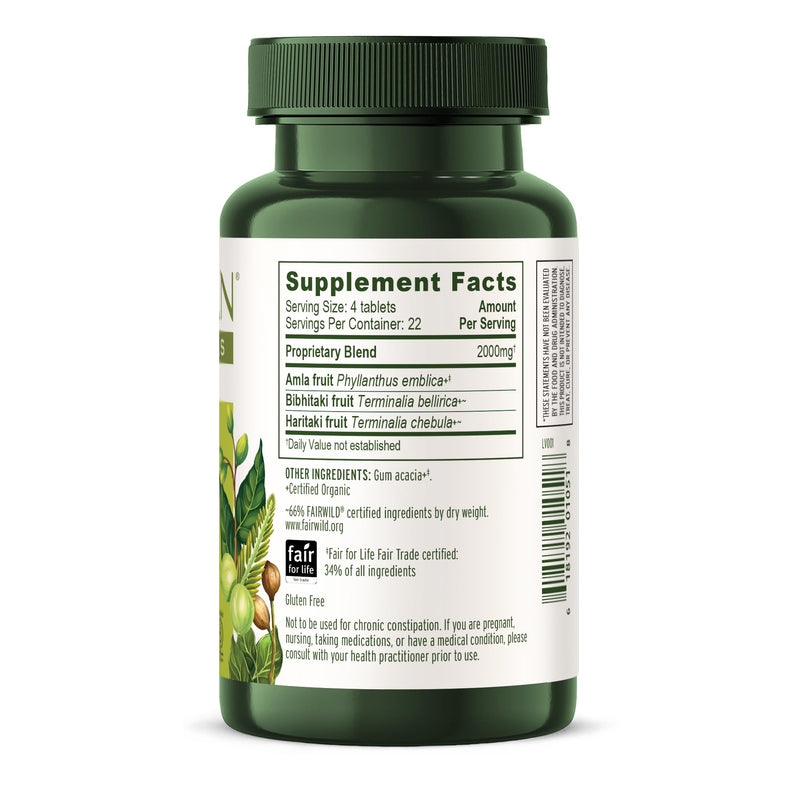 Banyan Botanicals Triphala Tablets - Organic Triphala Supplement with Amla, Haritaki & Bibhitaki – For Digestion, Elimination & Healthy Gut Microbiome* – 90 Tablets – Non-GMO Sustainably Sourced Vegan 90 Count (Pack of 1) - BeesActive Australia