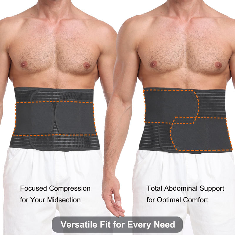 Abdominal Binder for Men and Women ‚Äì Post Surgery & Postpartum Recovery Hernia Support Belt Waist Trainer for Men Adjustable Compression Wrap (Black,L) Black Large - BeesActive Australia