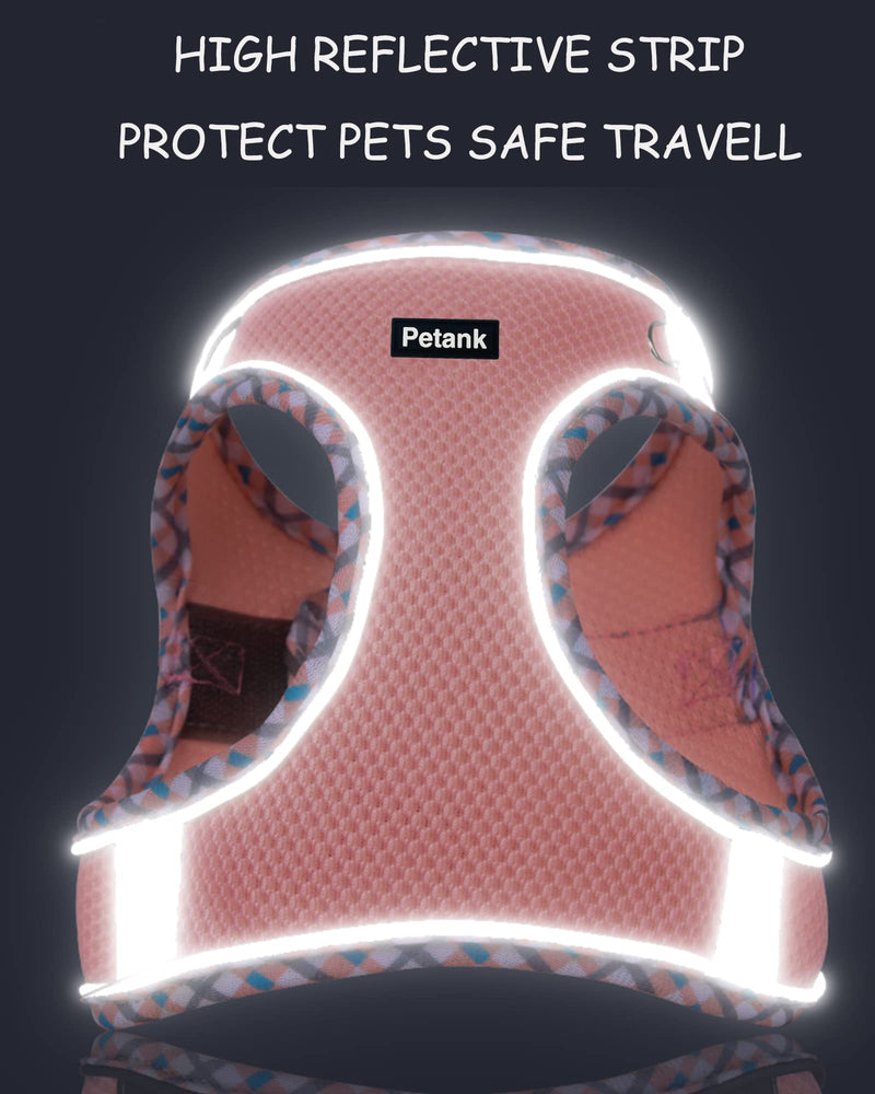 Petank Dog Harness for Small Medium Dogs No Pull, Puppy Harness and Leash Set, Easy Walk Dog Harness for Walking, Running, Training, Small Dog Harness, Medium Dog Harness (Pink, XXS) XX-Small Pink - BeesActive Australia