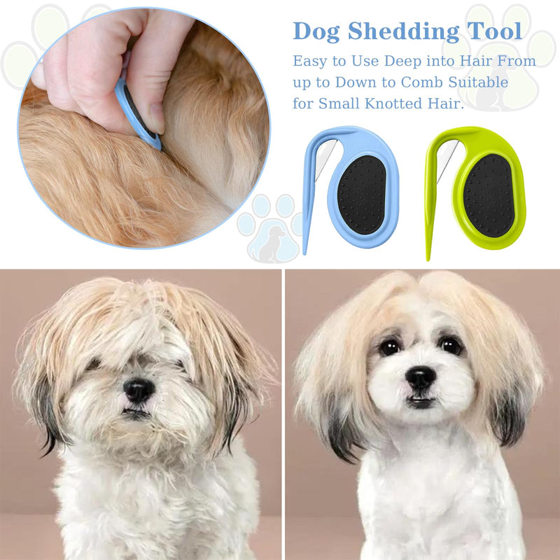 Multifunctional Pet Grooming Comb - Hair Removal Tool for Cats and Dogs, Knot Remover and Opener for Loose, Knotted Fur 2pcs - BeesActive Australia
