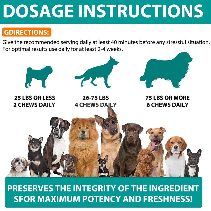 HUALIJIA Calming Treats For Dogs, 150 Count Hemp Calming Chews for Dogs - Reduce Stress Relief, Separation, Barking, Fireworks, Thunderstorms - 100% Natural Ingredients Dogs Calming Treats (Chicken) Chicken