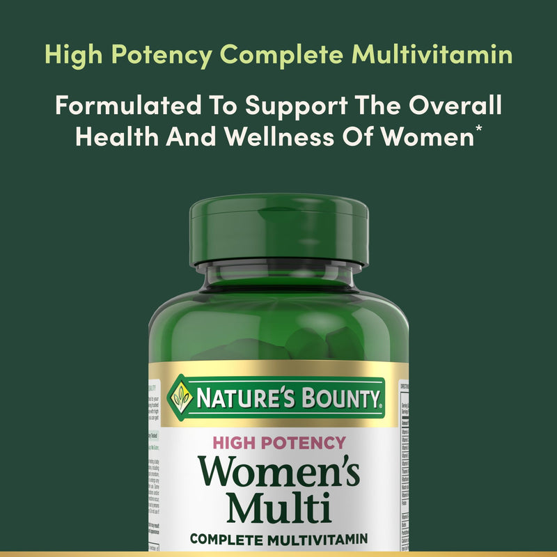 Nature's Bounty High Potency Women’s Complete Multivitamin, Daily Vitamin with Vitamin C, Supports Heart Health & Immune Function, Essential Nutrition for Women, 120 Caplets (Pack of 2) 120 Count (Pack of 2)