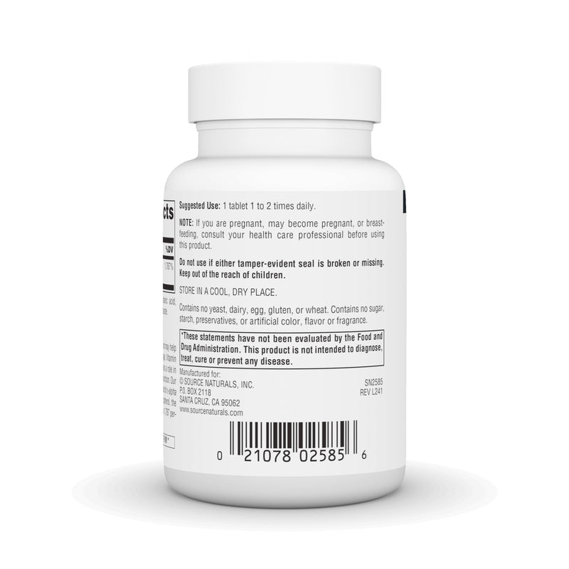 Source Naturals, Non-GMO Vitamin E - 268 mg (400 IU) - 60 Tablets | Antioxidant Support Unflavored 60 Count (Pack of 1)