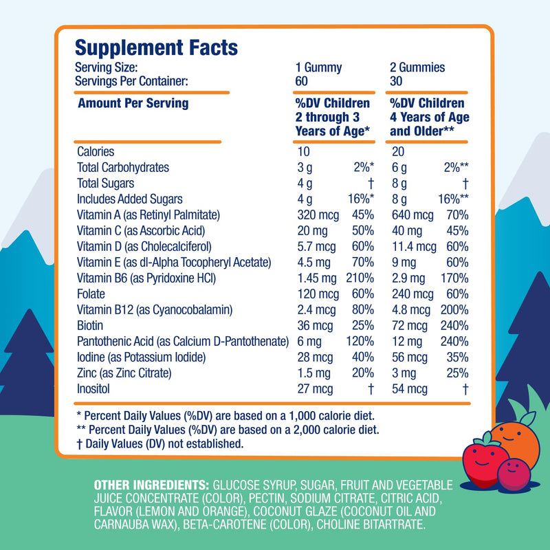 DR. MORITZ Kids Multivitamin Gummies - with Kids Vitamins A C D E B6 B12 Zinc and More - Complete Daily Support - Vegetarian and Non-GMO, 2 Pack (120 Count) 60 Count (Pack of 2)