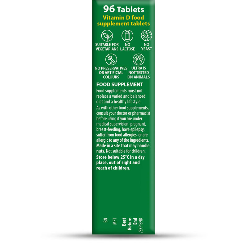 Ultra by Vitabiotics Vitamin D Tablets x 96