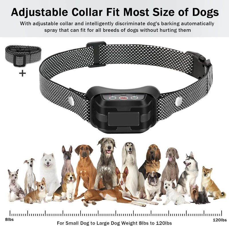 Citronella Bark Collar, Spray Dog Training Collar[No Spray Refill] Safer Citronella Dog Bark Collars, Humane Spray Bark for L/M/S Dogs IP67 Waterproof, Rechargeable Anti Barking Spray Collar - BeesActive Australia
