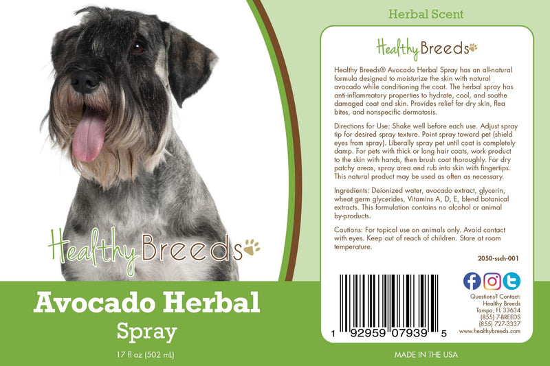 Healthy Breeds Standard Schnauzer Avocado Herbal Spray 17 oz