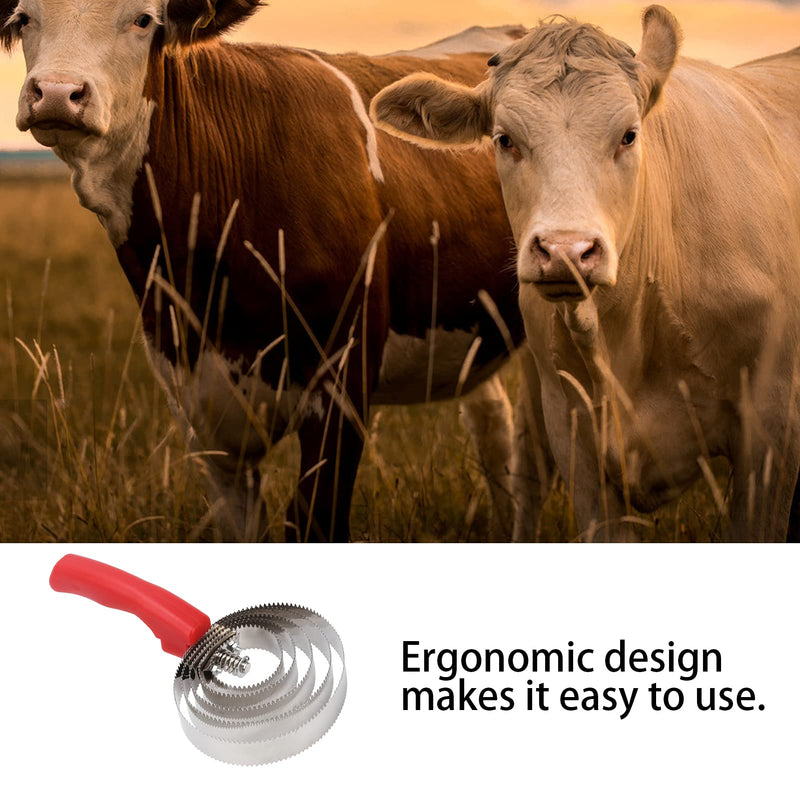 Curry comb 6 Ring Horse Shedding Comb Stainless Steel Spiral Curry Comb for Sheep Horses Cows Relieve Itching(5 turns) - BeesActive Australia