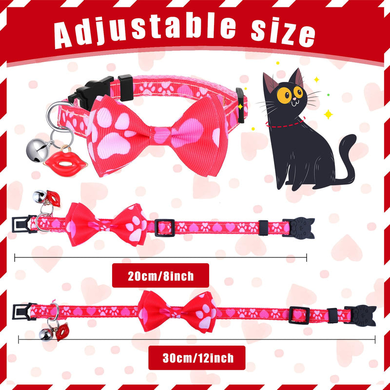 Sadnyy 9 Pcs Valentine's Day Cat Collars Holiday Cat Collars Breakaway St. Patrick's Day Cat Collar with Bow Tie and Bell Adjustable Easter and Safety Buckle Collars for Kitten Puppy Daily(Small) Small - BeesActive Australia