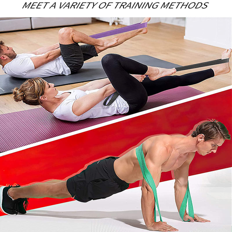 SUWEI Resistance Exercise Band 3.2" Width for Legs or Buttocks, Suitable for Female/Male Sports, Excersize Elastic Band for Home or Gym Exercise and Yoga mix