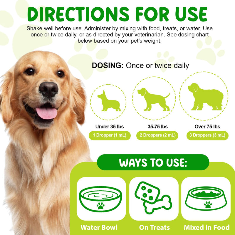 Yeast Infection Treatment for Dogs, 60ml Natural Dog Yeast Infection Treatment Drops for Itchy Skin Relief, Inflammation Relief, Improves Coat & Skin