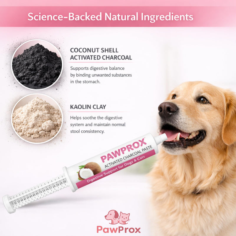 PawProx Activated Charcoal Gel for Dogs for Poisoning, 30 cc Dog First Aid Activated Charcoal, Animal Use Only Dogs and Cats Poisoning First Aid