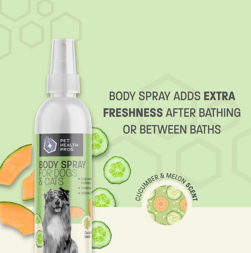 Cucumber Melon Scented Dog Deodorizing Spray for Dogs and Cats - Long Lasting Pet Cologne and Deodorizer - 8 oz Cucumber Melon - PawsPlanet Australia