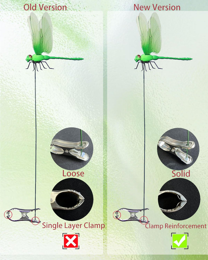 Dragonfly Clip Bug Repe Llent - 3D Dragonfly Clips, 6 Pack - Deer and Horse Fly Deterrent for Indoor/Outdoor Garden