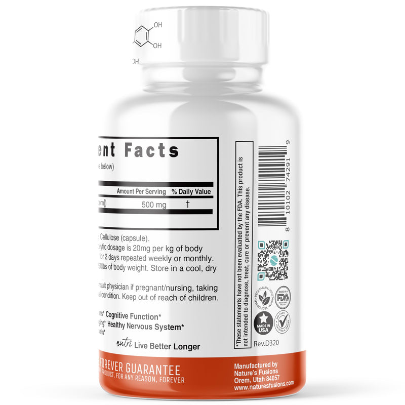 Nature's Fusions Nutri Fisetin 500mg 32 Count - Clinical Dosage - Fisetin Supplements - Powerful Senolytic Activator, Antioxidant, & Brain Support - Natural Polyphenols - 32 Count (Pack of 2) 32 Count (Pack of 2)