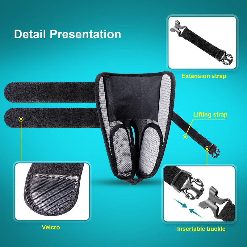 Foot Drop Brace for Walking Lifting Shoes, Drop Foot AFO Brace Help Raise Shoes, Foot Up Splint for Ankle, Improved Walking Gait, Prevent Falls and Injuries, for Left and Right-Black BIack - BeesActive Australia