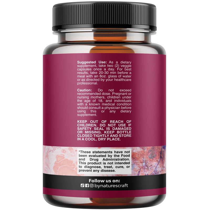 D Mannose with Cranberry Supplement - D Mannose 1000mg per Serving Capsules for Kidney Defense Support & Cleanse and Urinary Tract Health for Women & Men - Adults Bladder Health Supplement - 60 Count 60 Count (Pack of 1)
