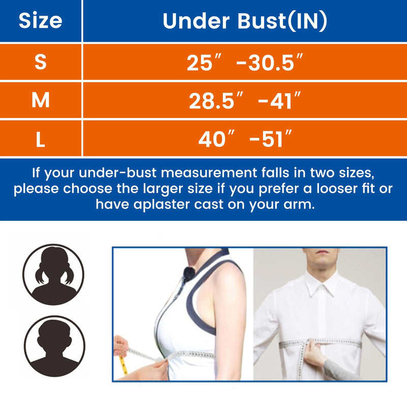 Arm Sling for Shoulder Injury with Waist Strap - Immobilizer Brace Support for Sleeping, Rotator Cuff Surgery(Comfort Version, Right, Medium, 28.5-41 inch) M Right Arm