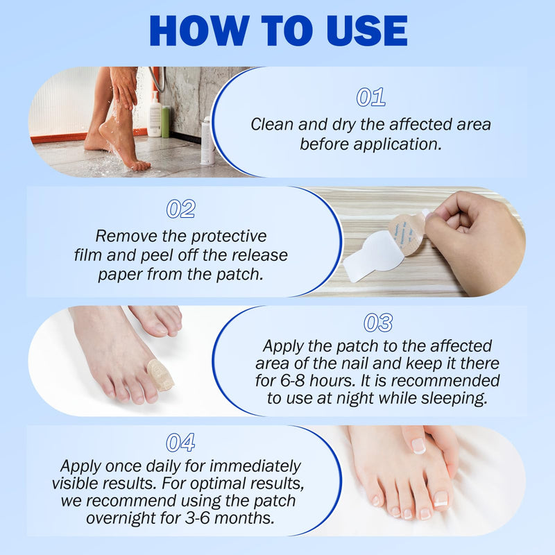 Toenail Treatment Extra Strength, Nail Repair Patches, 8 Hours Overnight Renewal for Thick, Brittle and Discolored Toe Nail, Repair & Strengthen Damaged Foot Nails, 2 Pack (42 Pcs) 1 Count (Pack of 42)