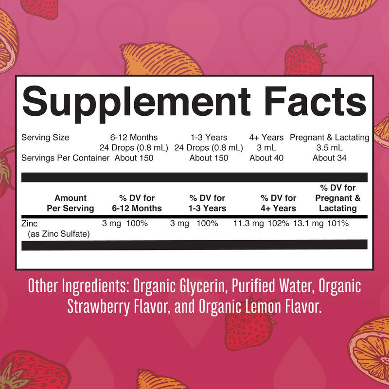 MaryRuth Organics Strawberry Lemon Ionic Zinc, 4 FZ - BeesActive Australia