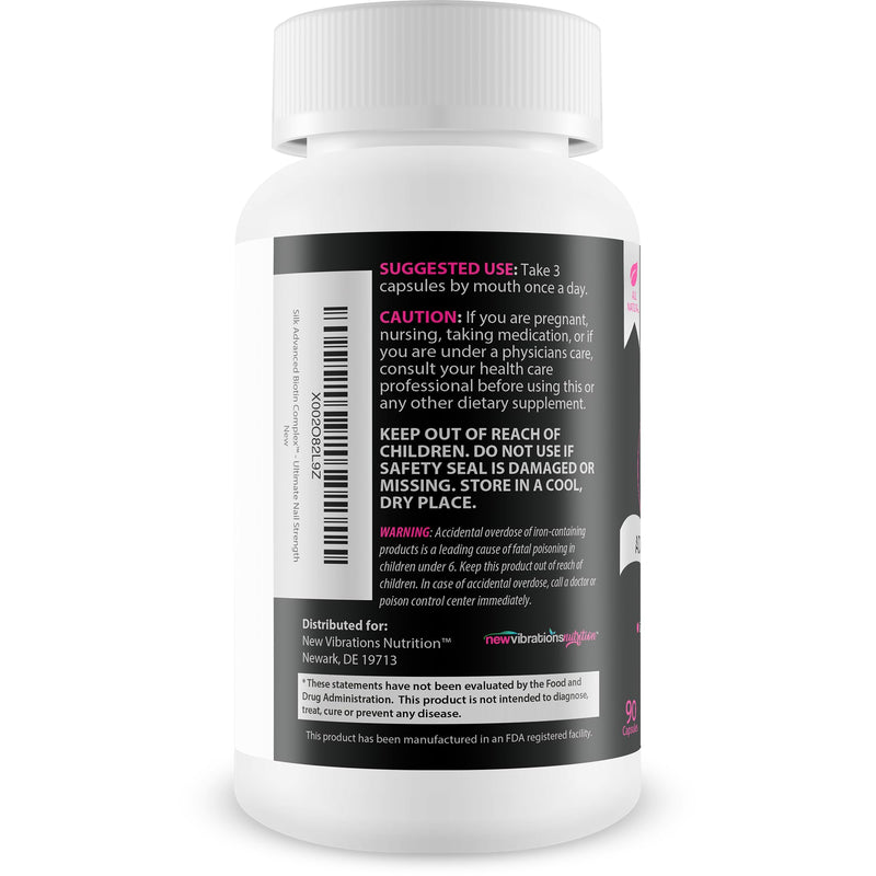 Silk Advanced Biotin Complex- Promotes Stronger, Longer, Hair-Healthier Skin- Ultimate Nail Strength