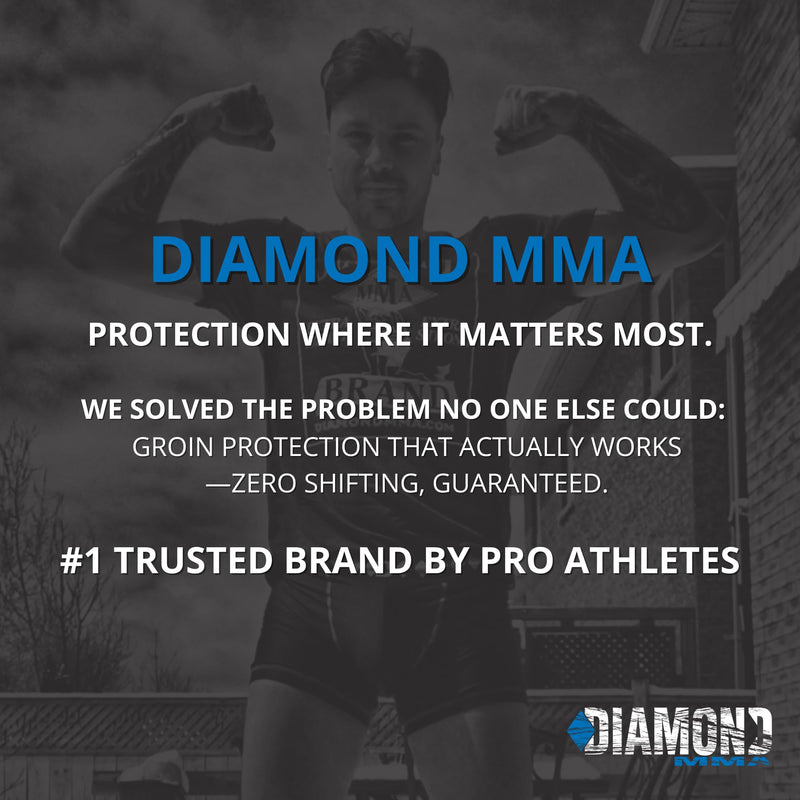 Diamond MMA Four-Strap Jock Strap Supporter with Built-in Athletic Cup Pocket for Sports Medium Black