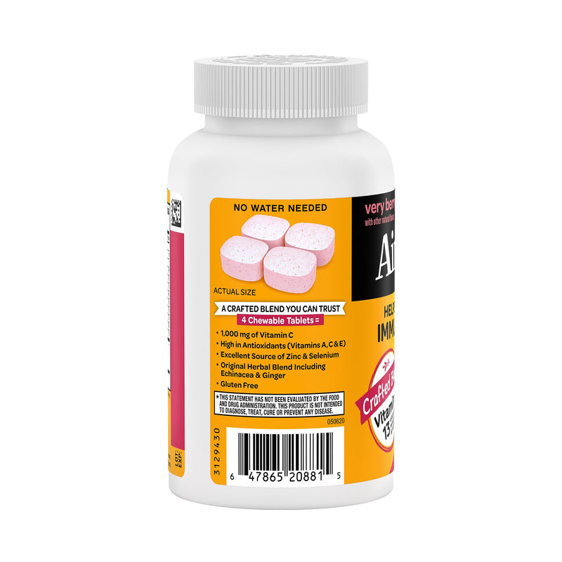 Airborne 1000mg Vitamin C with Zinc, Immune Support Supplement with Powerful Antioxidants Vitamins A C & E - 116 Chewable Tablets, Very Berry Flavor 116 Count - BeesActive Australia