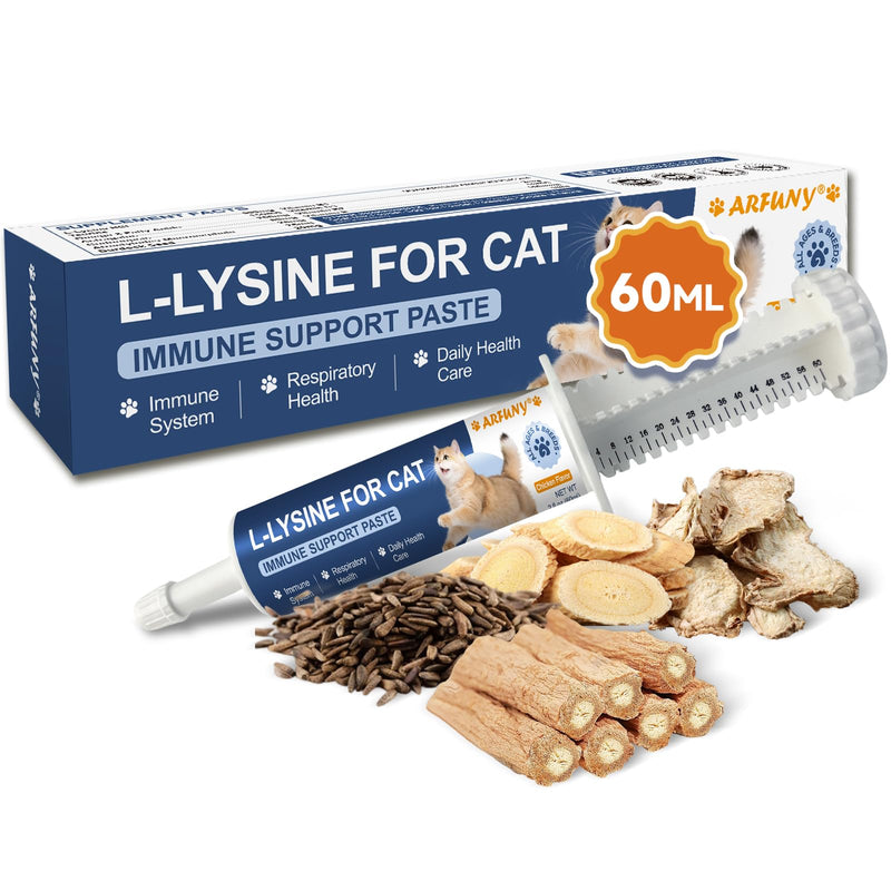 Cat Lysine Paste & Cat Lysine Chews - Support Immune Health, Normal Eye Function and Respiratory Health - Immune System, Normal Eye Function and Respiratory Health