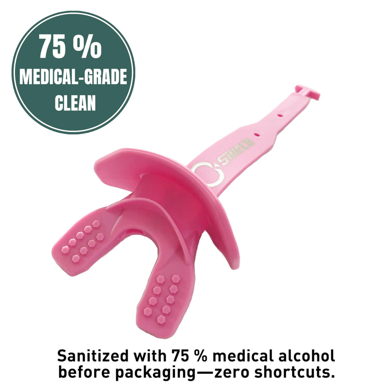 O Shield Mouthguard Airtight with Strap and Vortex Design, Generating Enough Airflow, Professional Stylish Ergonomic Fashion, Pink - BeesActive Australia