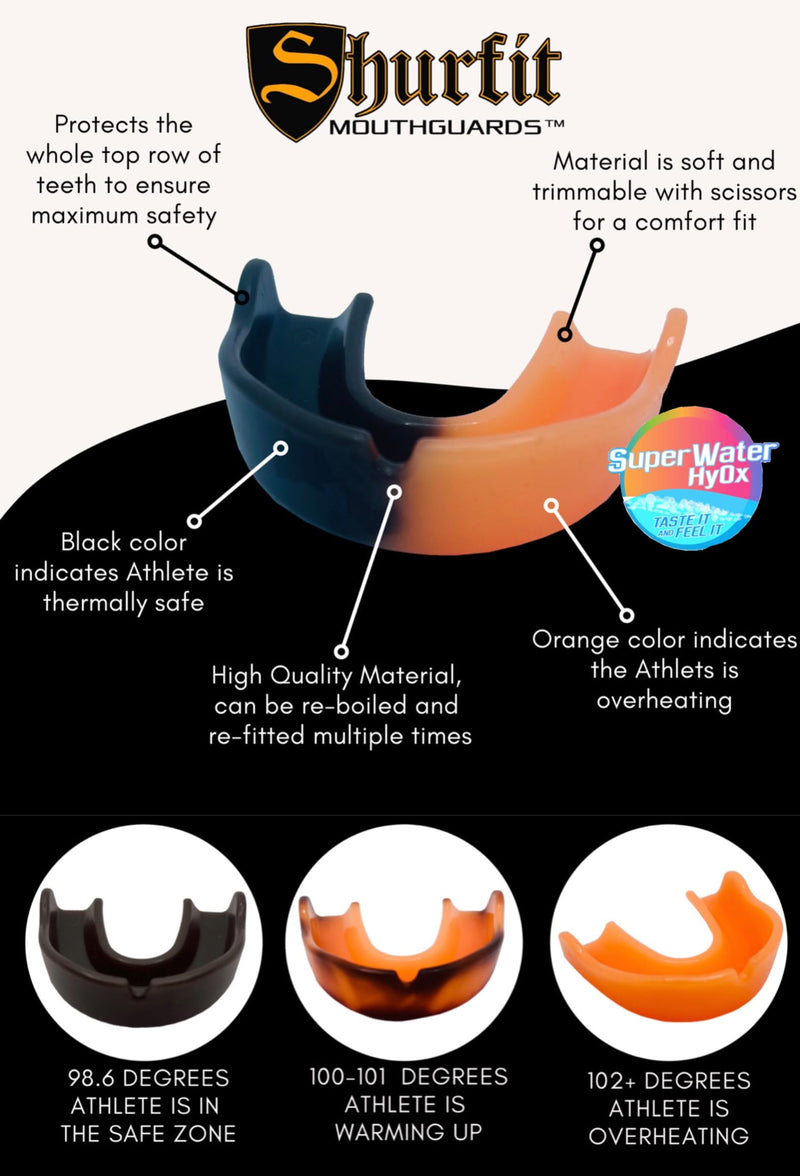 Shurfit Professional Sports Mouthguard for Boxing MMA Wrestling BJJ – Mouth Guard for Men Women Youth – Muay Thai Rugby Basketball Hockey Protection with Heat Detection Technology Heat Sensing Color (Adult)