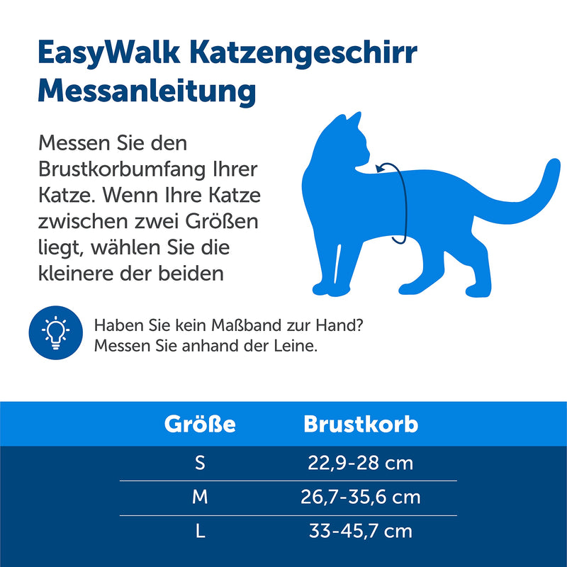 PetSafe Easy Walk Cat Harness, With Elastic Bungee Leash, For Walking Your Cat, Size M, Blue, CWMK-M-RYL-19 - BeesActive Australia