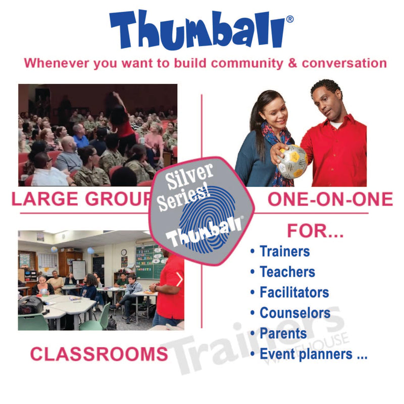 Trainers Warehouse 6" Thumball Collection, 32 Prompts for Conversation, Team Building, Relationship and Training Getting to Know You