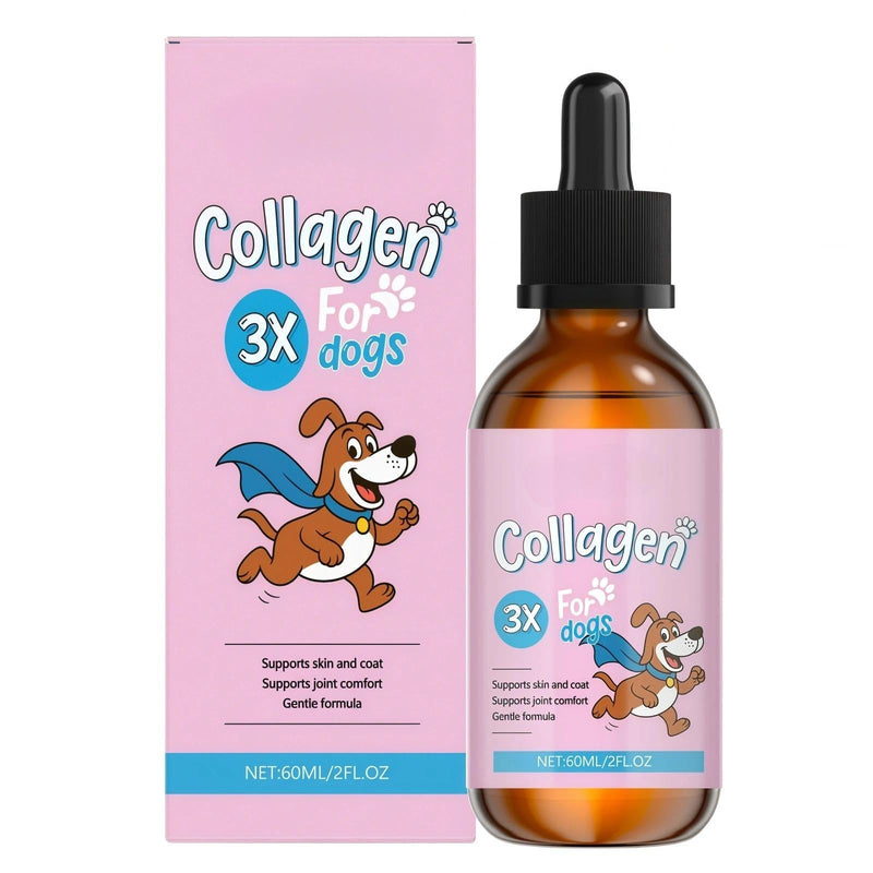 Collagen for Dogs, Liquid Dog Collagen Drops, Fast Absorption Supplement for Joint, Skin, Coat & Digestion Support, 60ml