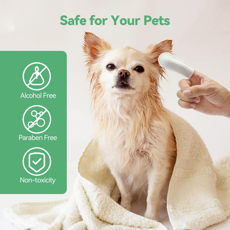 Ear finger wipes for dogs and cats, soft and mild disposable ear cleaning pads, ear cleaner for dogs removes ear wax, soothes and deodorises, relieves itching and inflammation, pack of 50 - BeesActive Australia