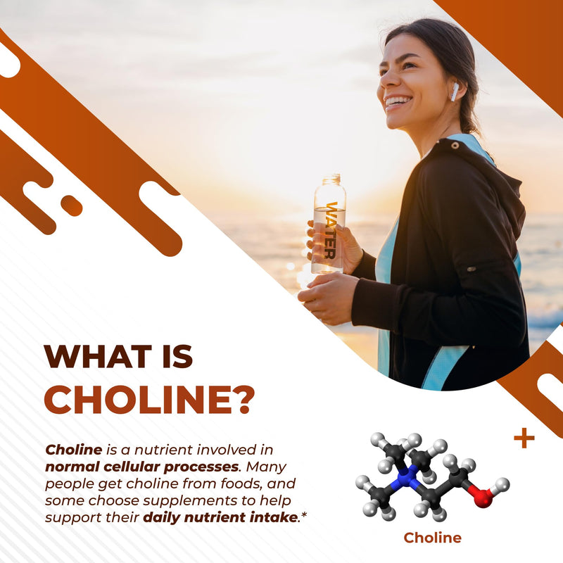 Choline with DHA, Inositol, Vitamin B12, Coenzyme Q10, NAC, Magnesium, Ashwagandha – Supports Brain Health, Promotes Liver Health 150 count (pack of 1)